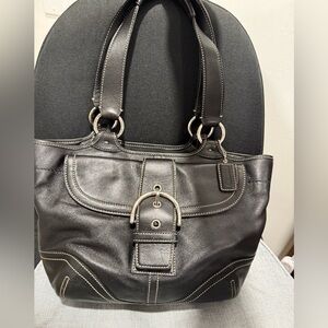 Coach y2k Black Leather Soho Buckle Bag